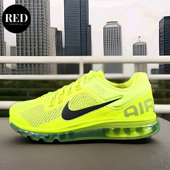 Nike Air Max 2013 Volt Yellow Black Shoes HF3660-700 - Men's Size 8.5 - Picture 9 of 14